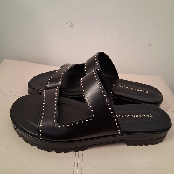 Tamara Mellon ROAM Studded Sandals Size 9 - Picture 6 of 7